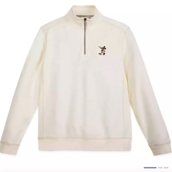 Tommy Bahama Other - TOMMY BAHAMAS | Mickey Mouse Cream Tobago Bay Half-Zip Pullover Sweatshirt XXL